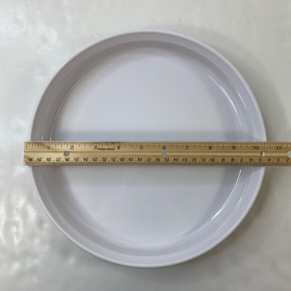 Corning Ware French White Pie Plate Fluted 10.5" Round Quiche Baking Dish - Picture 6 of 7